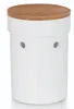 Kela Zwiebeltopf Keramik weiß 15cm Bambusdeckel 20cm hoch Produktbild-Vorschau 4