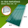 GARDEBRUK 12x Lamiere Zincate Profilate 129cm x 46cm = 7m² Anteprima dell’immagine prodotto 5