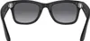 A pair of black sunglasses with gray gradient lenses, viewed from the back. Produktbild-Vorschau