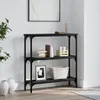 vidaXL Konsolentisch Schwarz 75x22,5x75 cm Holzwerkstoff Produktbild-Vorschau 2