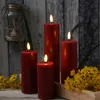 LED Stumpenkerze MIA - Echtwachs - realistische 3D Flamme - Produktbild-Vorschau 3