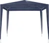 A blue party tent with a white frame, shown from the front against a white background. Náhled obrázku produktu