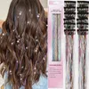 12 Stück Hair Tinsel Extensions Clip In, Glitzer Produktbild-Vorschau 1