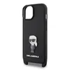 Karl Lagerfeld Saffiano Case Metal Ikonik iPhone 15 black Produktbild-Vorschau 6