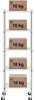 Expondo Royal Catering Kovový regál – 60 x 45 x 190 cm – 50 Náhled obrázku produktu 5