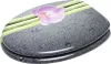 A toilet seat with a decorative design of an orchid and bamboo stalks on a gray, textured background with water droplets. Produktbild-Vorschau