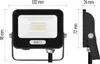 LED reflektor GLARO 10W, černý, IP65, 1000 lm, neutrální bílá Podgląd zdjęcia produktu