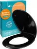 Calmwaters® Premium Toilettendeckel Schwarz einfache Produktbild-Vorschau 1