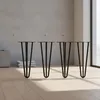 Sada 4 čiernych stolových nôh Melko Hairpin Legs - 3 vzpery Náhľad obrázku produktu 6