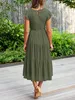 ASKSA Damen Elegant Kleid Maxikleid A-Linie Swing Boho Produktbild-Vorschau 4