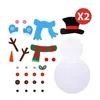 A collection of felt cutouts for building a snowman, including body parts, accessories, and decorative elements. Náhľad obrázku produktu