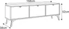 A line drawing of a TV stand with dimensions indicated. Produktbild-Vorschau