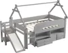 Lit superposé Merax 90 x 200 cm avec cadre de toit, lit Voir les images du produit 10