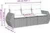 vidaXL 3-tlg. Garten-Sofagarnitur mit Kissen Hellgrau Poly Produktbild-Vorschau 4