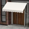A white awning is installed over a wooden double door entrance. Anteprima dell’immagine prodotto