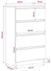 vidaXL Sideboard Schwarz 60x35x98,5 cm Holzwerkstoff Produktbild-Vorschau 6