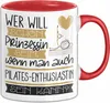Pilates-Enthusiastin Tasse Geschenk Spruch Wer Will Schon Produktbild-Vorschau 1