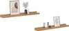 Two wooden shelves are displayed against a white background, each with decorative items. Produktbild-Vorschau