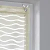 Raffrollo Enya natur mit Ösen Raffgardine Ausbrenner Welle Produktbild-Vorschau 3