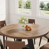 Tribesigns Farmhouse, tavolo da pranzo rotondo da 120 cm Anteprima dell’immagine prodotto 5