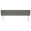 vidaXL Kopfteil mit Ohren Dunkelgrau 183x23x78/88 cm Stoff Produktbild-Vorschau 4