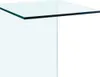 A close-up of a clear glass side table. Náhľad obrázku produktu