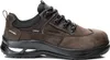 A single brown safety shoe is shown against a white background. Produktbild-Vorschau