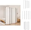 vidaXL Paravent 4 pcs. blanc 200x200 cm Tissu - Séparation Voir les images du produit 1
