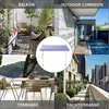 Svěrná markýza 400 cm balkon ochrana proti slunci šedá Náhled obrázku produktu 5