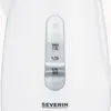A close-up of a white electric kettle's water level indicator with measurement markings. Produktbild-Vorschau