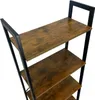 Regał ciemny brąz do salonu rustykalny BEGRYF 56x34x137 Podgląd zdjęcia produktu 7