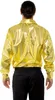 A person wearing a gold disco shirt and black pants, viewed from the back. Náhled obrázku produktu