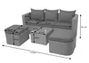 A diagram showing the dimensions of a garden lounge set. Produktbild-Vorschau