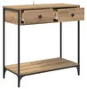 vidaXL Konzolový stolek Artisan dub 75 x 34,5 x 75 cm Náhled obrázku produktu 5