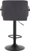 A back view of a black bar stool with a gray seat and backrest. Produktbild-Vorschau