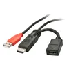 LINDY Stromspeisungsadapter HDMI M/F USB Typ A 0.15m Produktbild-Vorschau 1