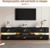 Skříňka pod TV Merax s LED diodami ve vysokém lesku, TV Náhled obrázku produktu 2
