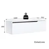 SONNI TV-Schrank weiß Hochglanz 100 x 35 x 30cm Produktbild-Vorschau 3