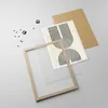 Gerahmtes Poster - Rahmen in heller Eiche - Linien Oval Produktbild-Vorschau 4