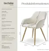 tectake® Esszimmerstuhl Marilyn gepolstert, in Cordoptik 58 Produktbild-Vorschau 5