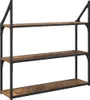 vidaXL Wandregal Wandhalterung Altholz 80 x 21 x 78,5 cm Produktbild-Vorschau 7
