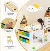 GOPLUS Kinderkunsttisch mit 2 Stuhl & seitliche offene Produktbild-Vorschau 2