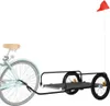vidaXL Přívěs na kolo černý 135x70x37 cm železo Náhled obrázku produktu 2