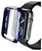 A protective case for an Apple Watch is shown being placed onto the watch. Produktbild-Vorschau