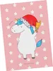 Mr. & Mrs. Panda Postkarte Einhorn Weihnachtsmann - Rot Produktbild-Vorschau 1