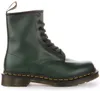 A single green Dr. Martens boot is shown against a white background. Produktbild-Vorschau