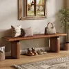 Banco de entrada de madera maciza, 160 cm, banco de pie Vista previa de la imagen del producto 6