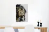 MuchoWow® Poster Illustration - Löwe - Schwarz 60x90 cm - Produktbild-Vorschau 5
