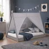 Homestyle4u Kinderbett 90x200 Hausbett Tipi Bett Holzbett Produktbild-Vorschau 3