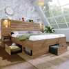 MODFU Doppelbett Bettgestell 160x200 cm mit LED-Downlights Produktbild-Vorschau 1